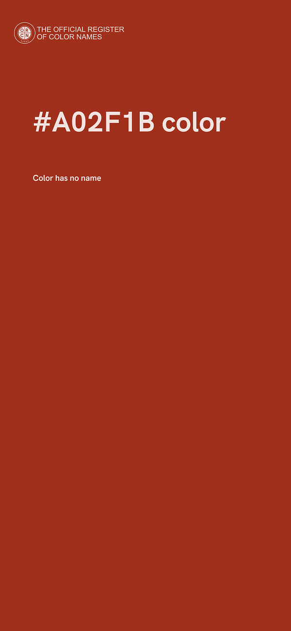 #A02F1B color image