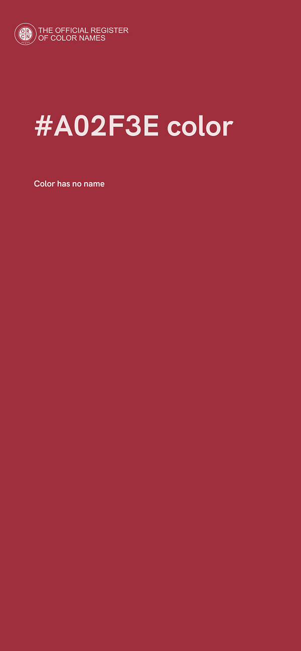 #A02F3E color image