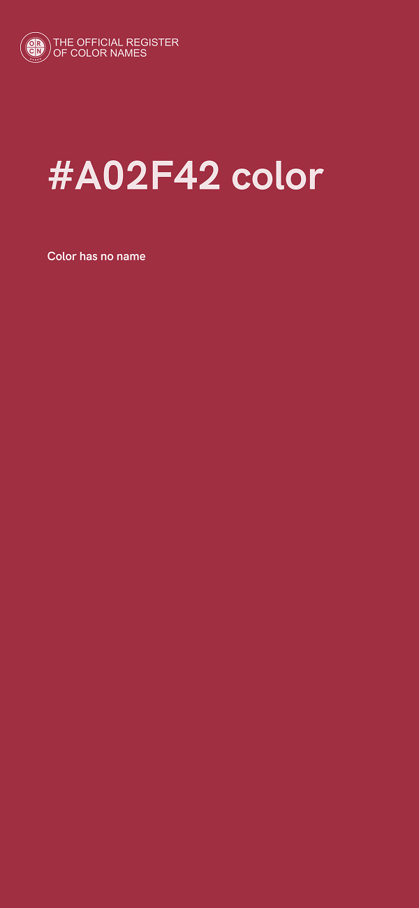 #A02F42 color image
