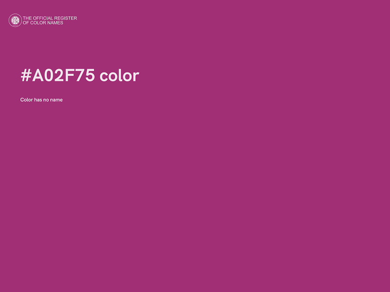 #A02F75 color image