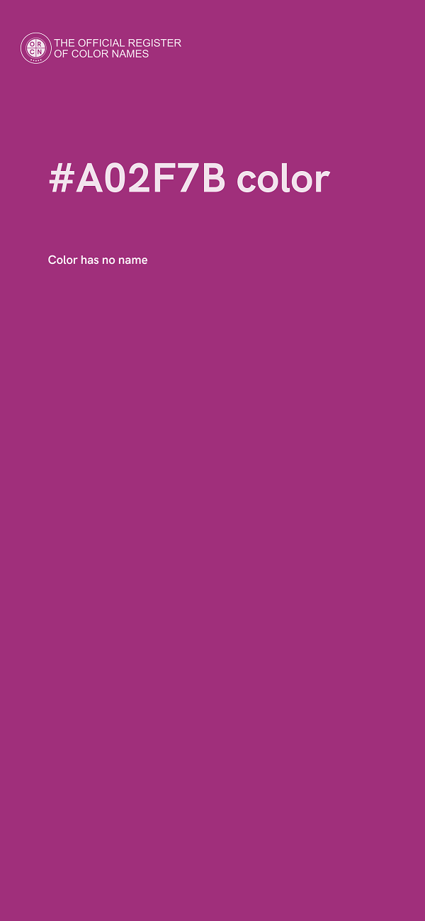 #A02F7B color image