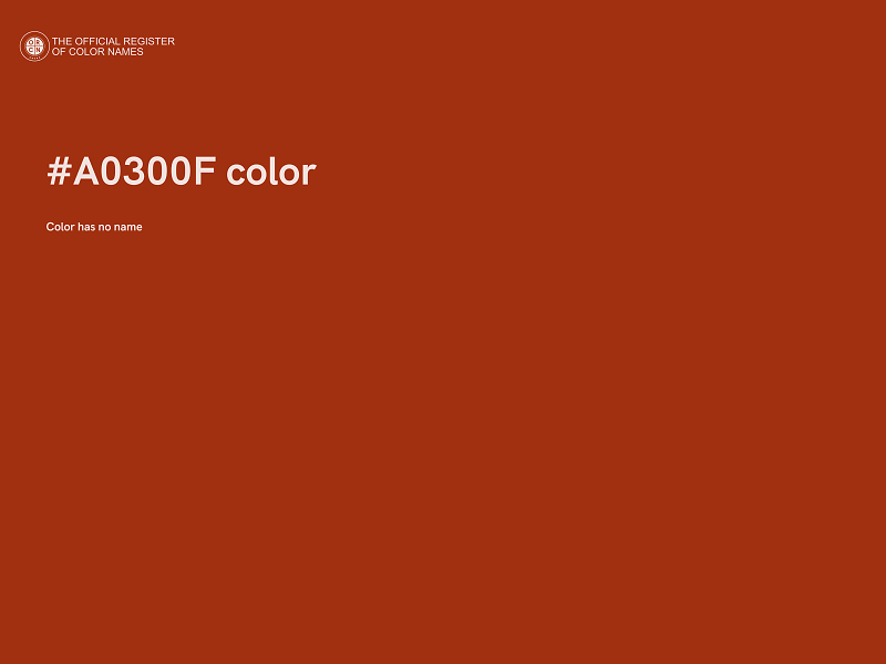 #A0300F color image