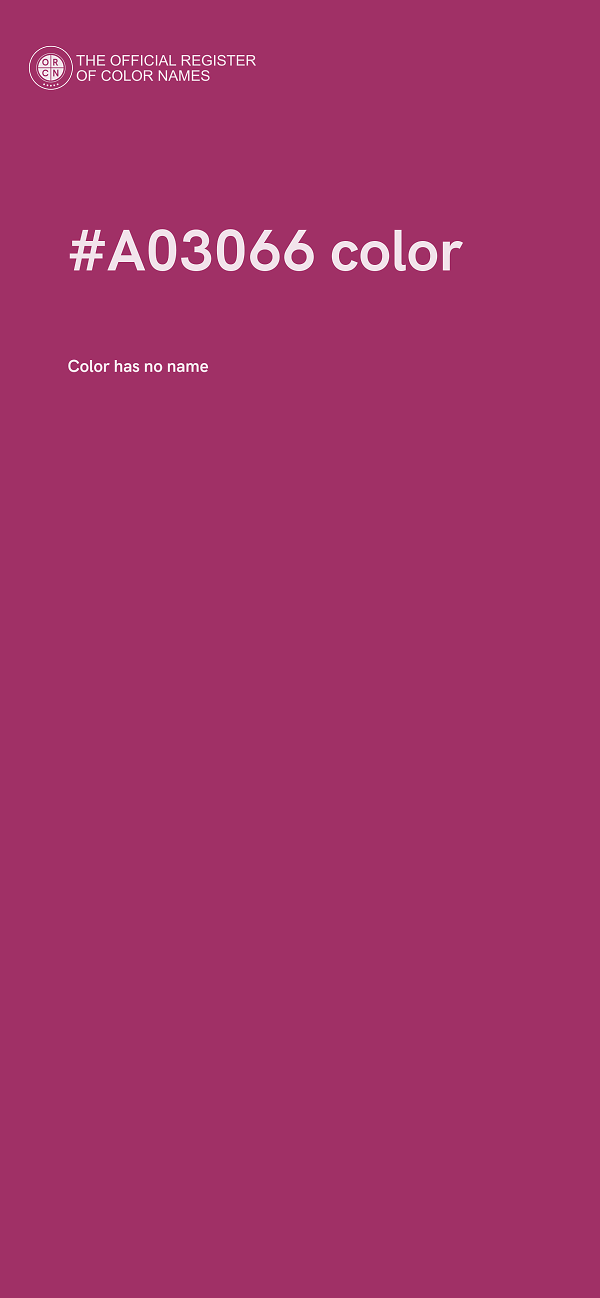 #A03066 color image