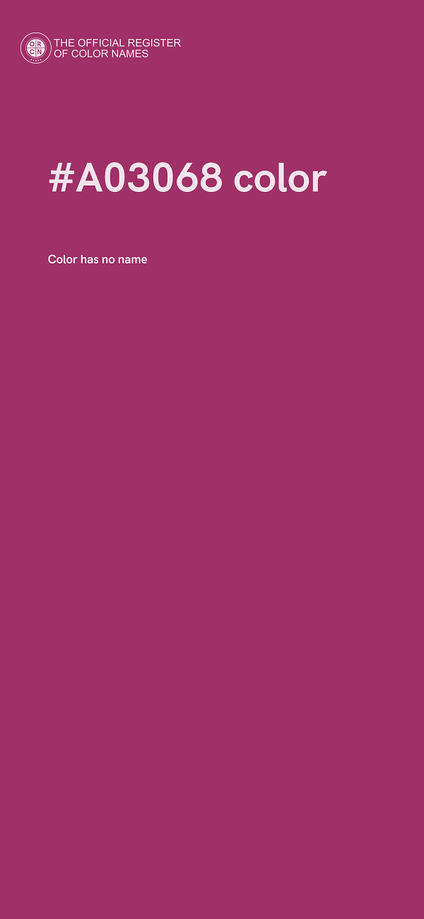#A03068 color image