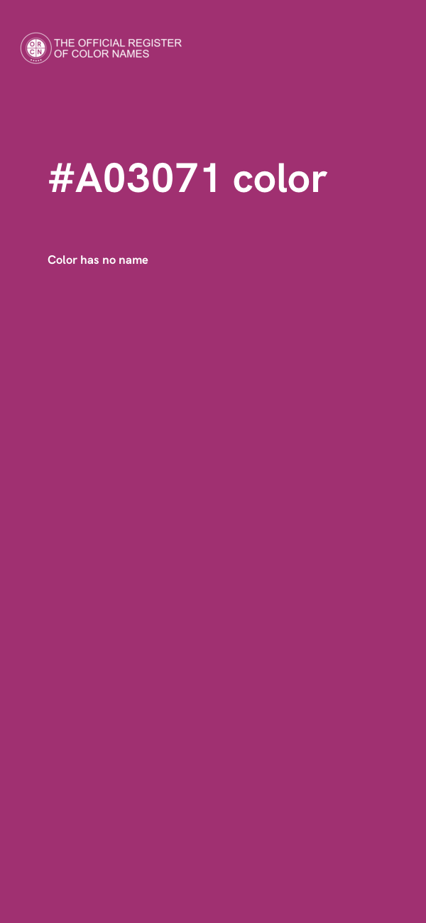 #A03071 color image