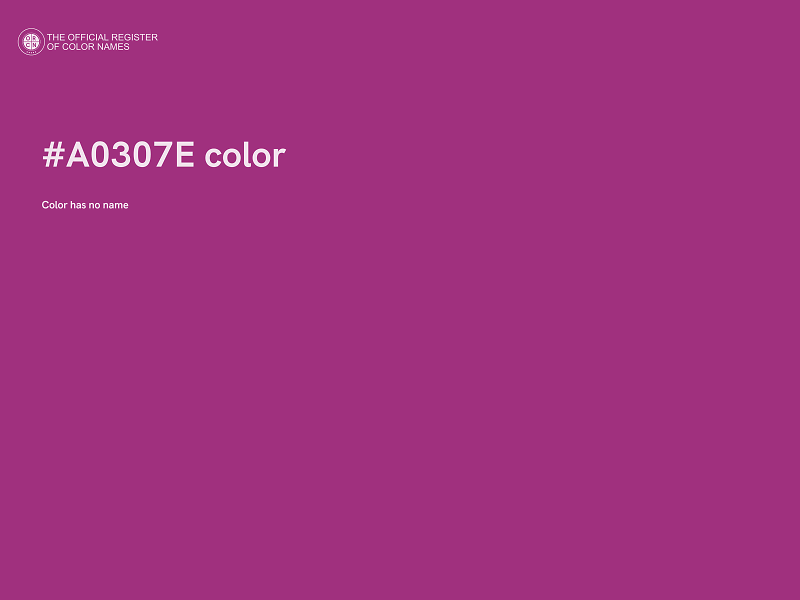 #A0307E color image