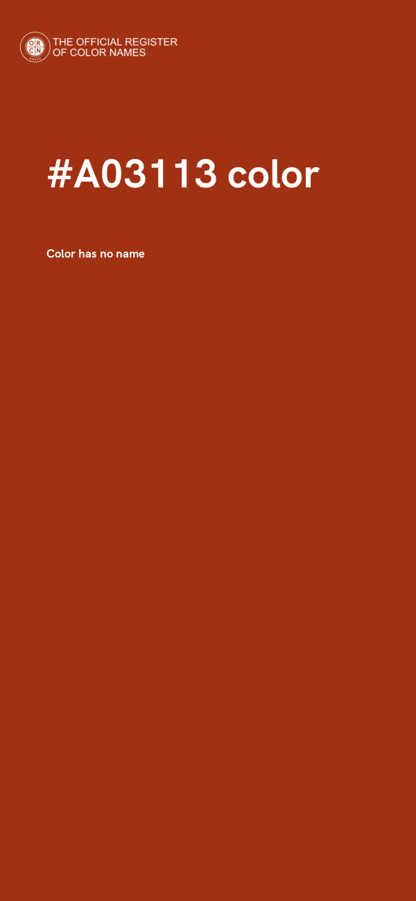 #A03113 color image
