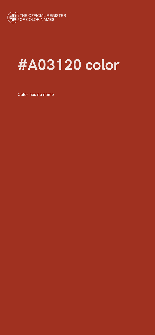 #A03120 color image
