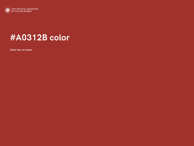 #A0312B color image
