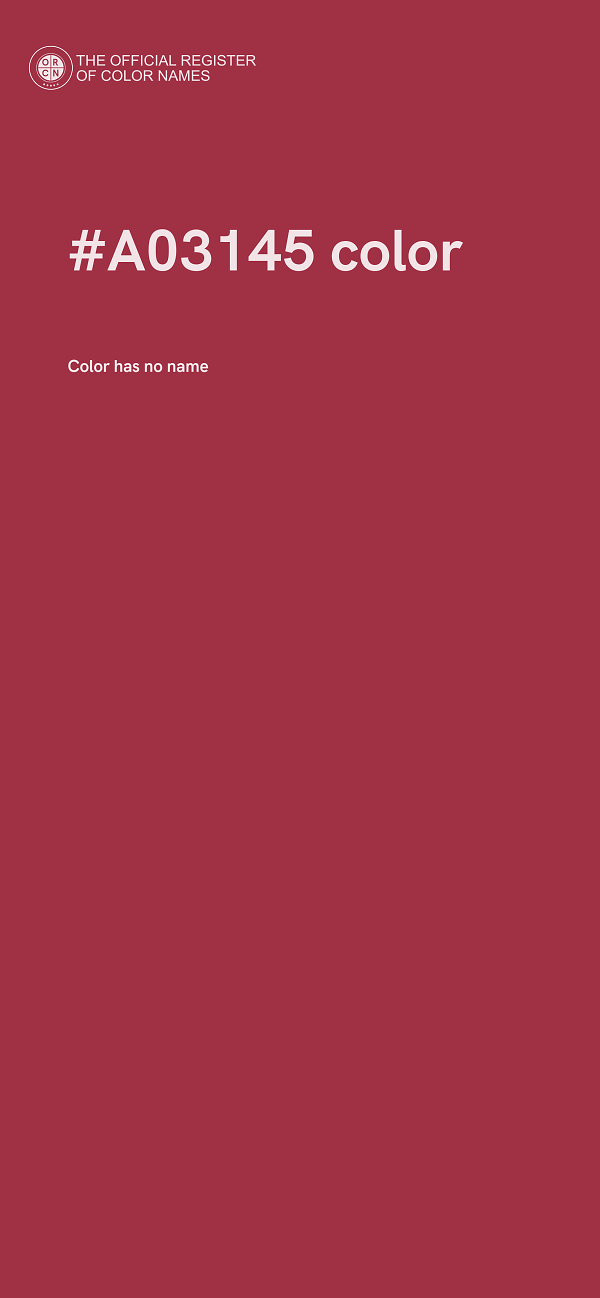 #A03145 color image