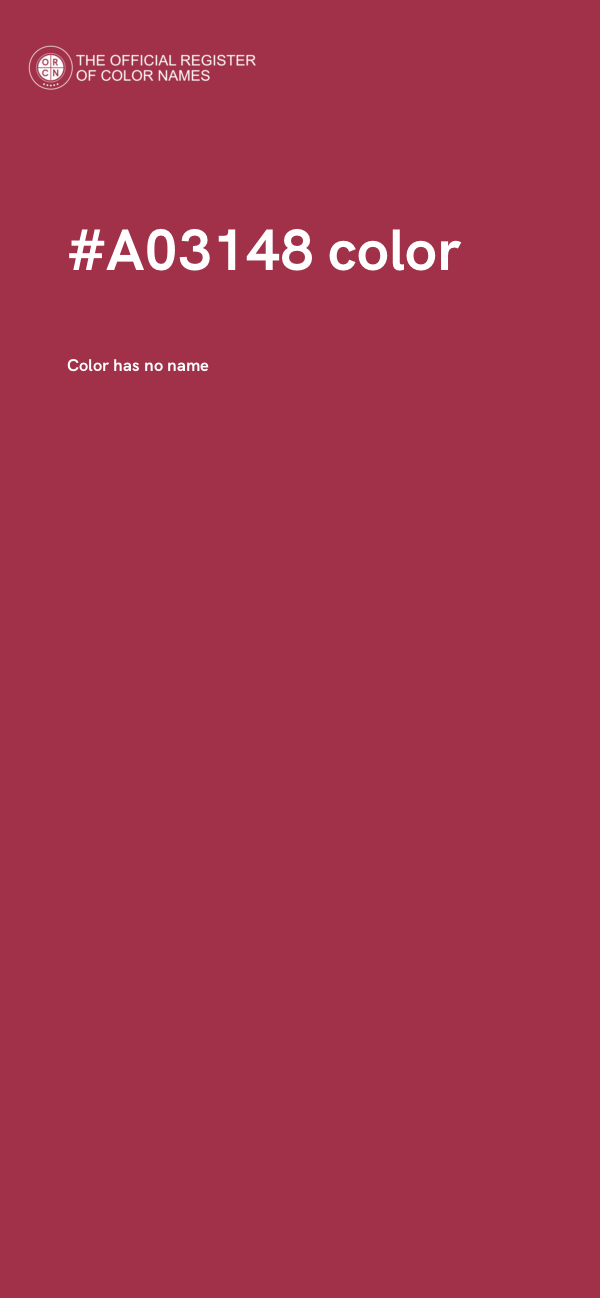 #A03148 color image