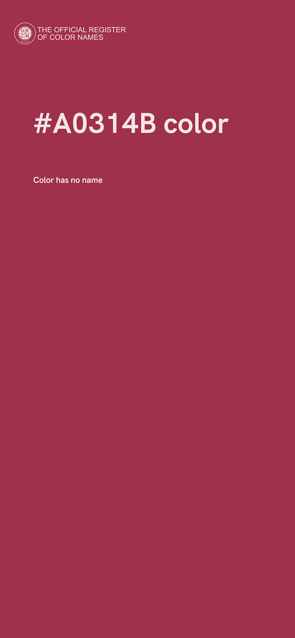 #A0314B color image