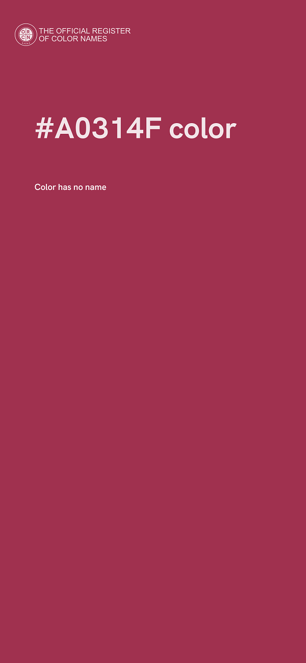 #A0314F color image