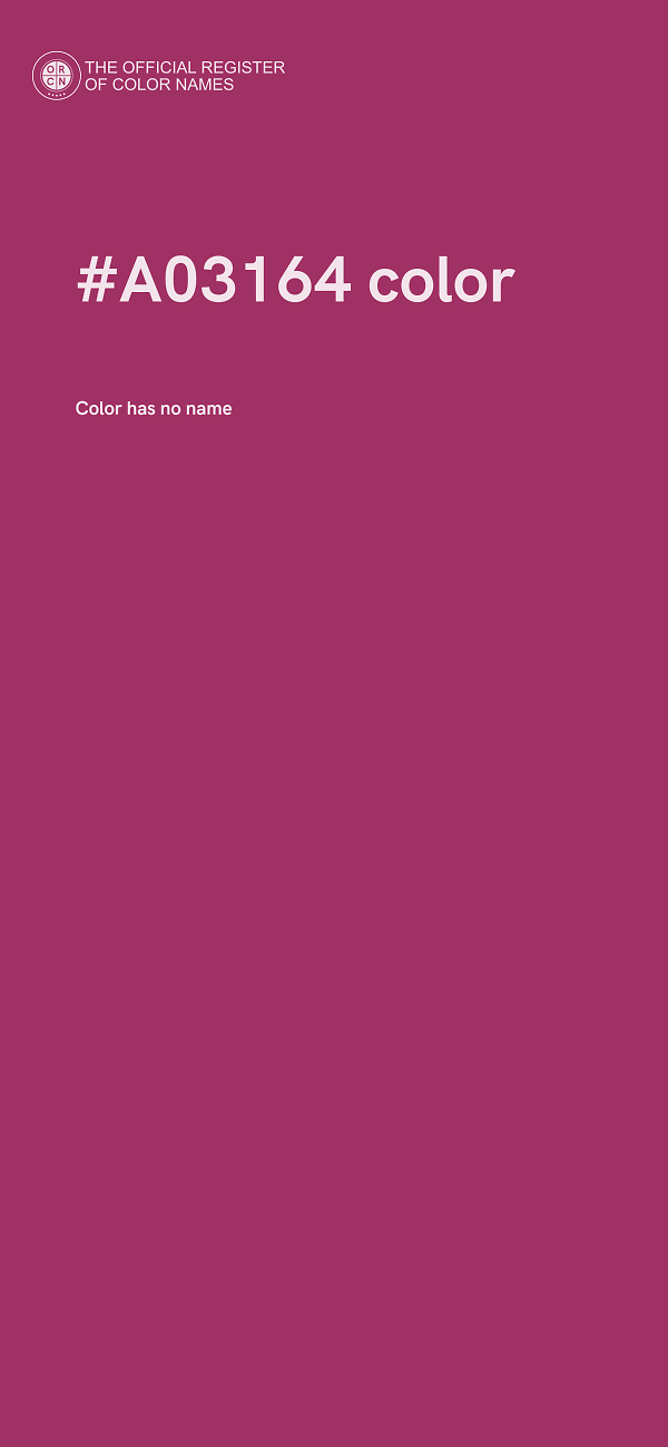 #A03164 color image