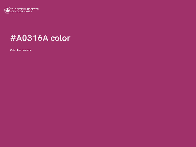 #A0316A color image