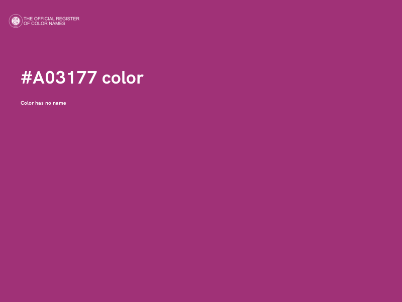 #A03177 color image