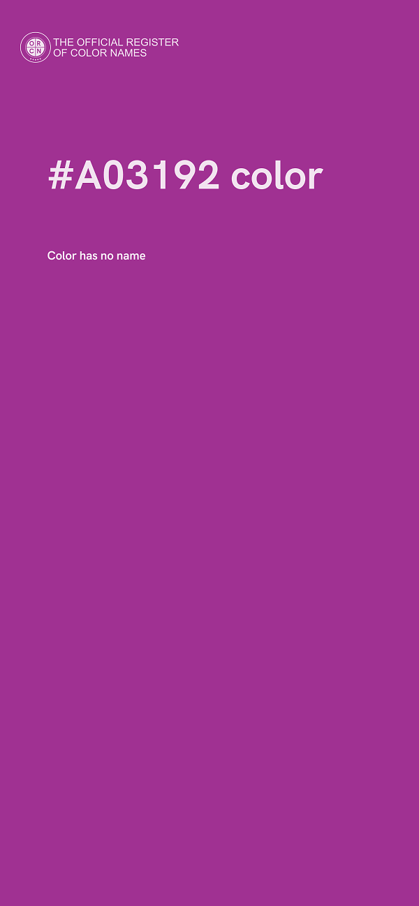 #A03192 color image