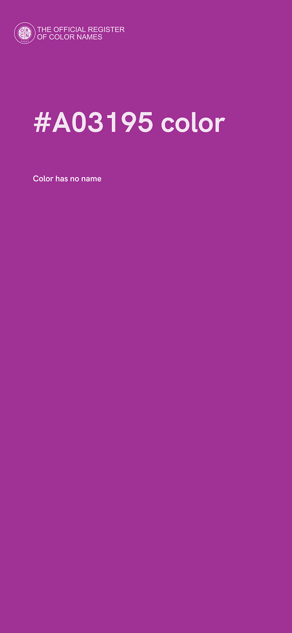 #A03195 color image