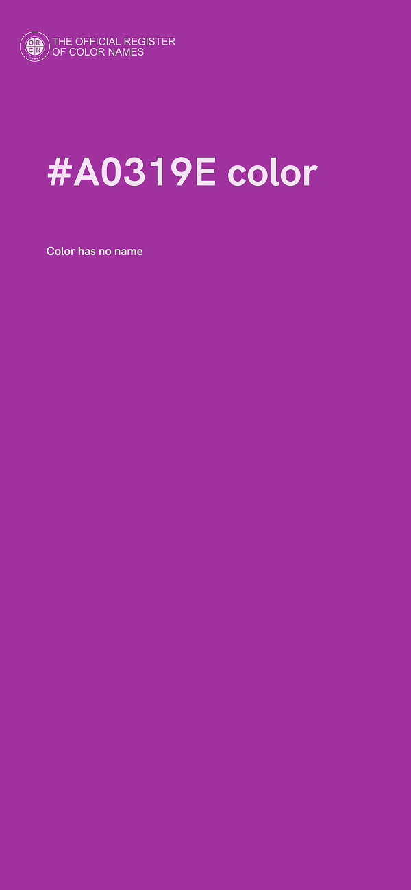 #A0319E color image