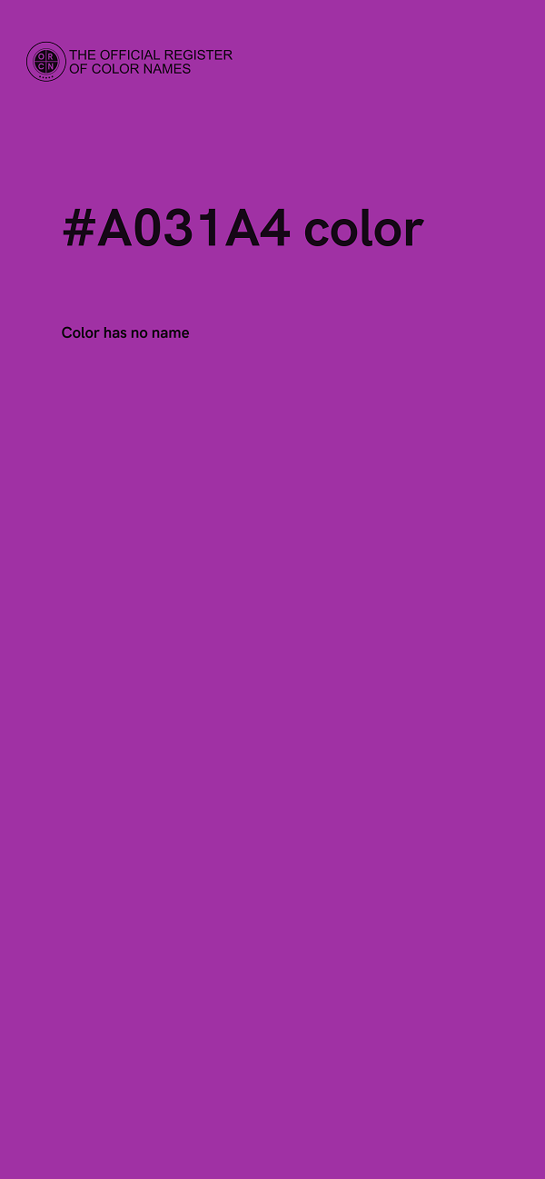 #A031A4 color image