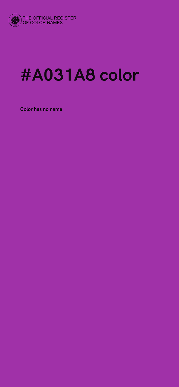 #A031A8 color image