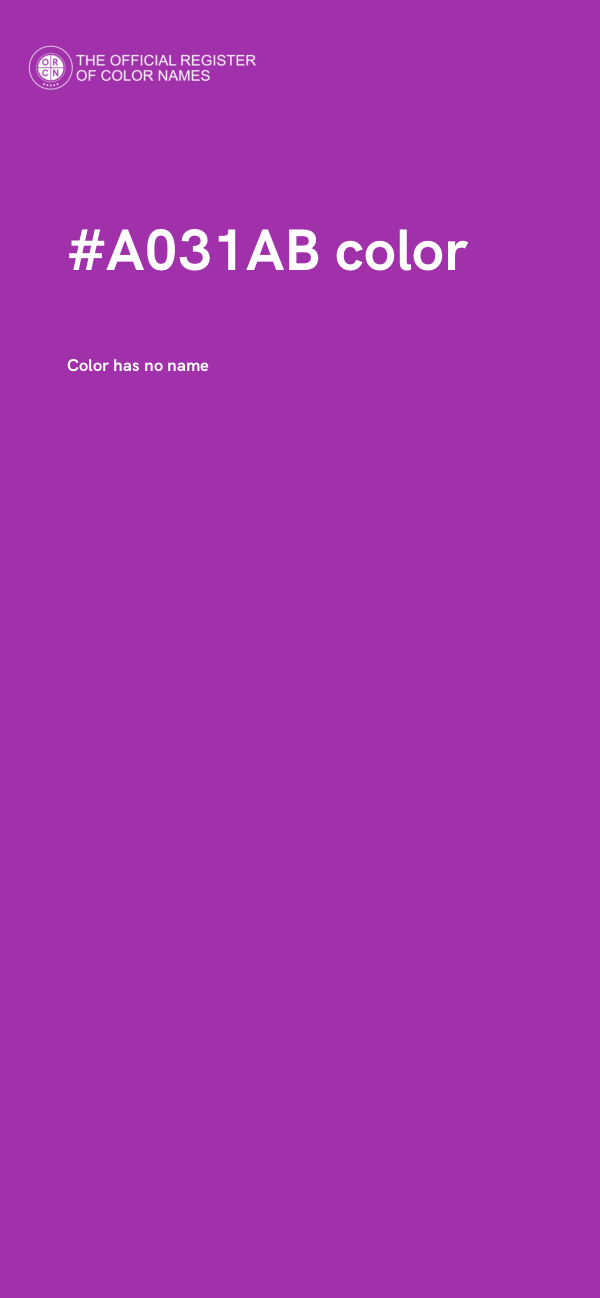 #A031AB color image