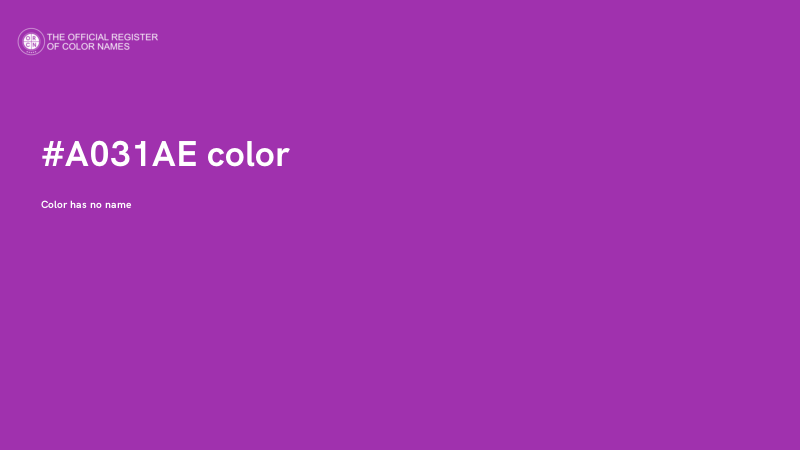 #A031AE color image