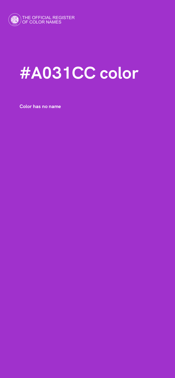 #A031CC color image