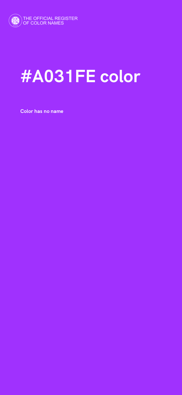#A031FE color image