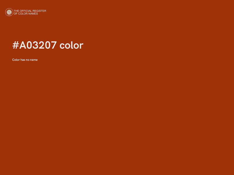 #A03207 color image