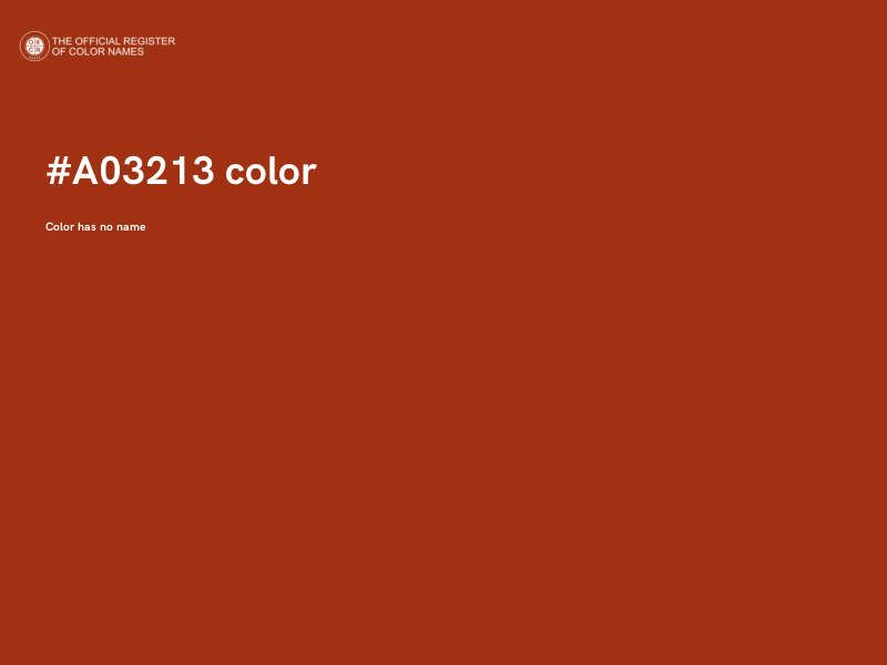 #A03213 color image