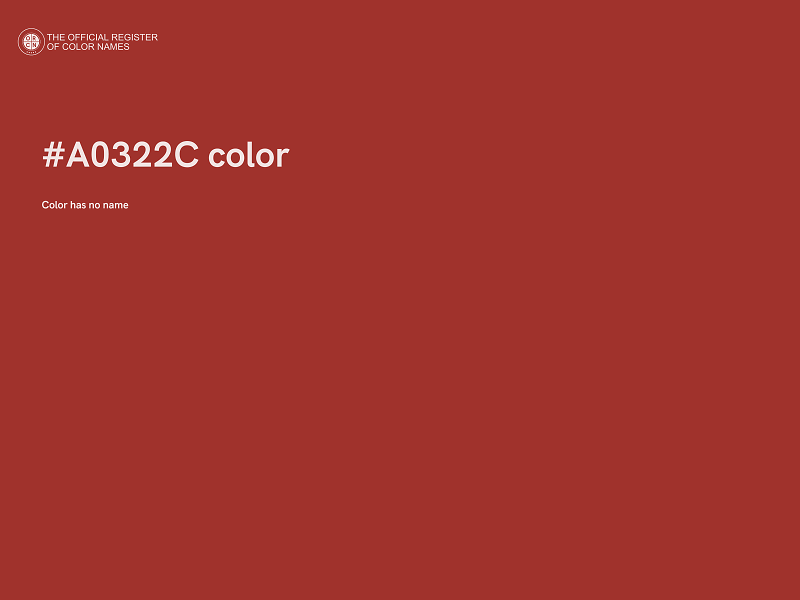 #A0322C color image