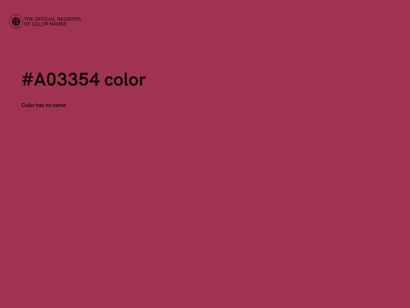 #A03354 color image
