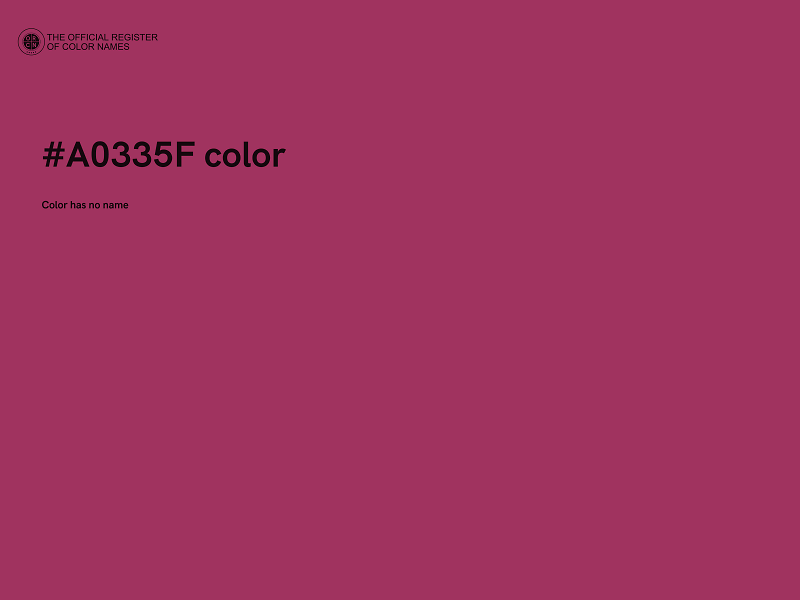 #A0335F color image