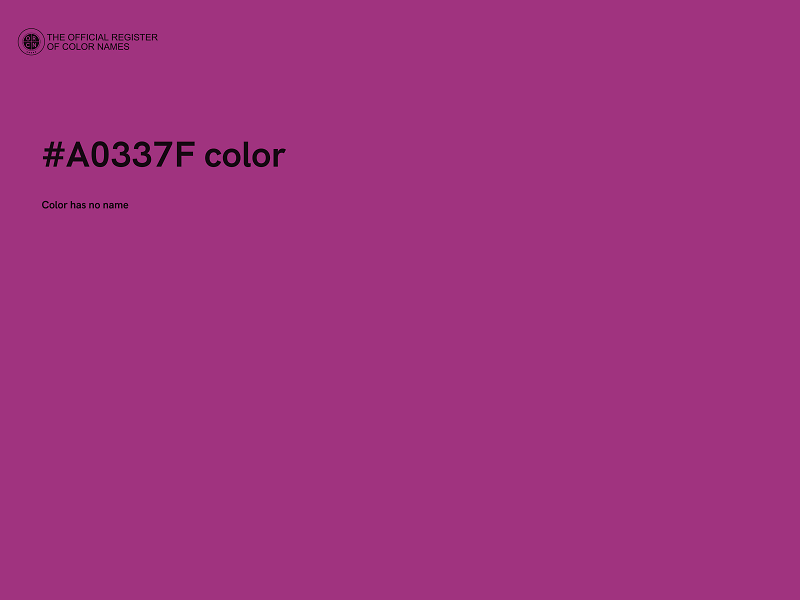 #A0337F color image