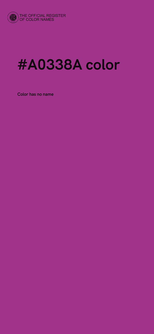 #A0338A color image
