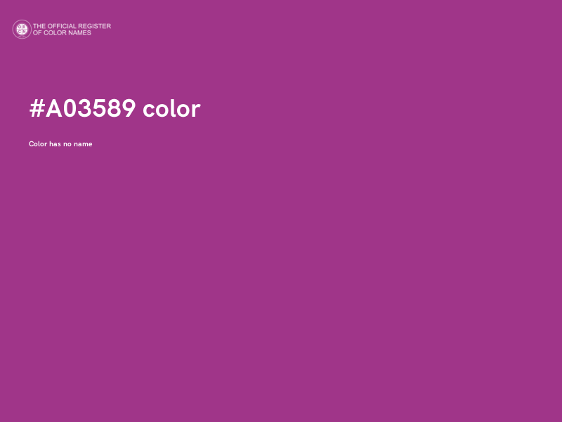 #A03589 color image