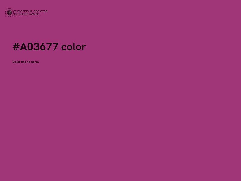 #A03677 color image