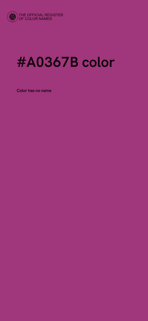#A0367B color image