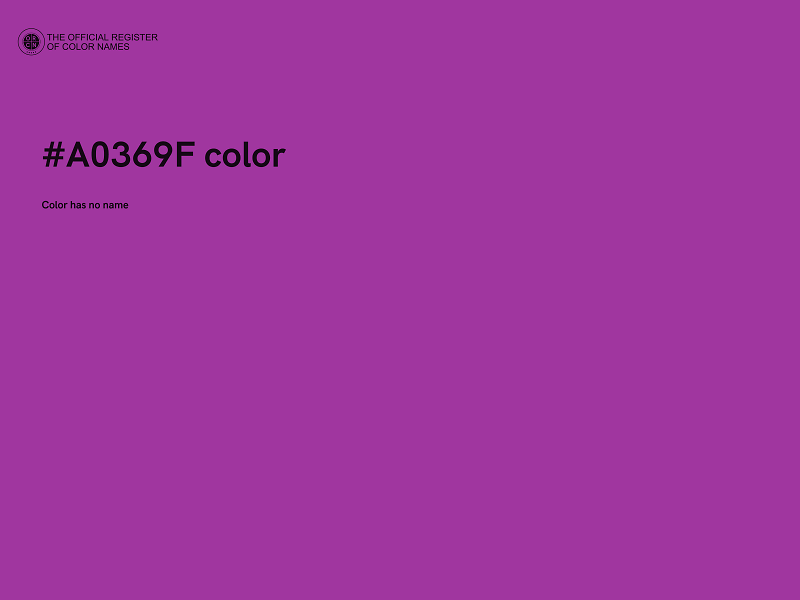 #A0369F color image