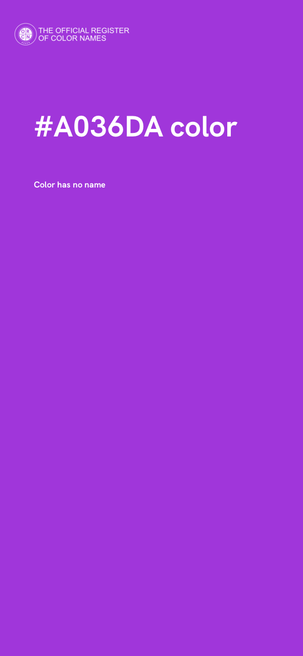#A036DA color image
