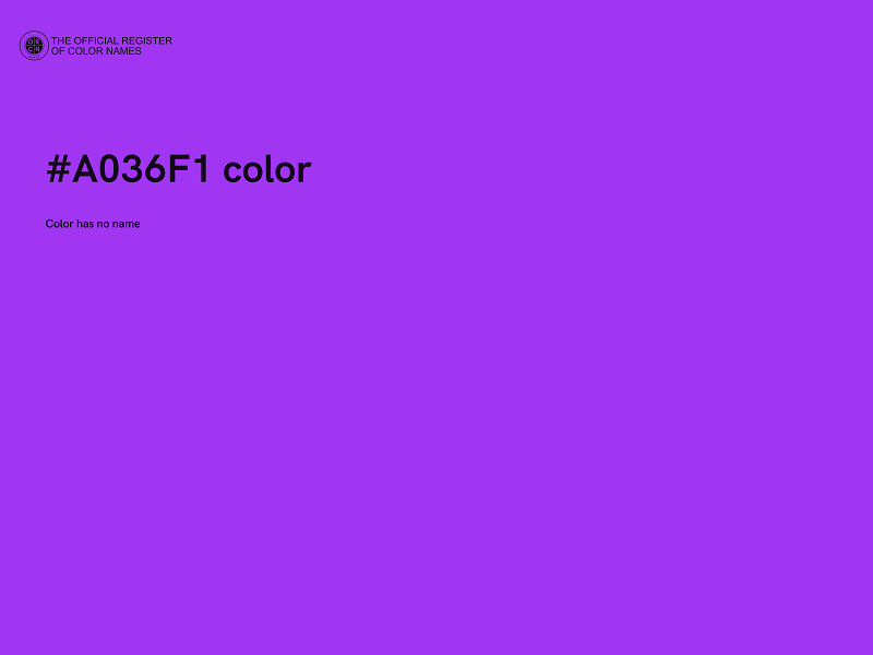 #A036F1 color image