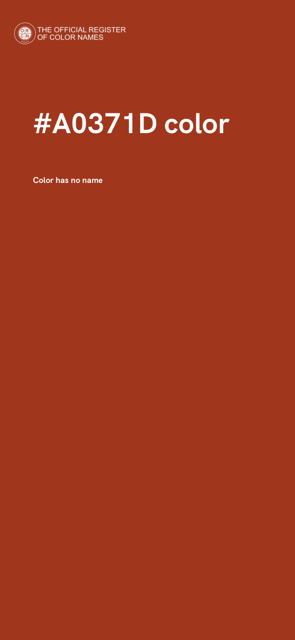 #A0371D color image
