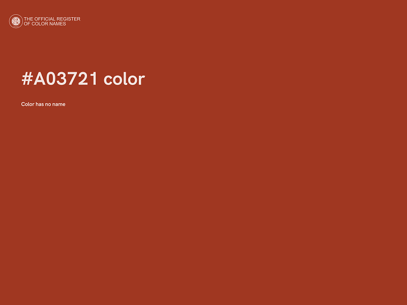 #A03721 color image