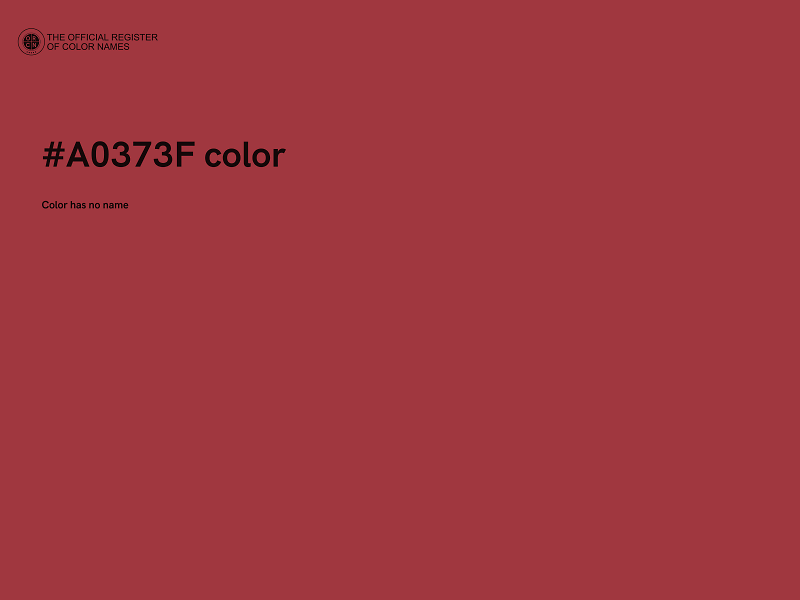 #A0373F color image