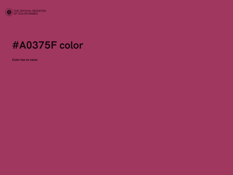 #A0375F color image