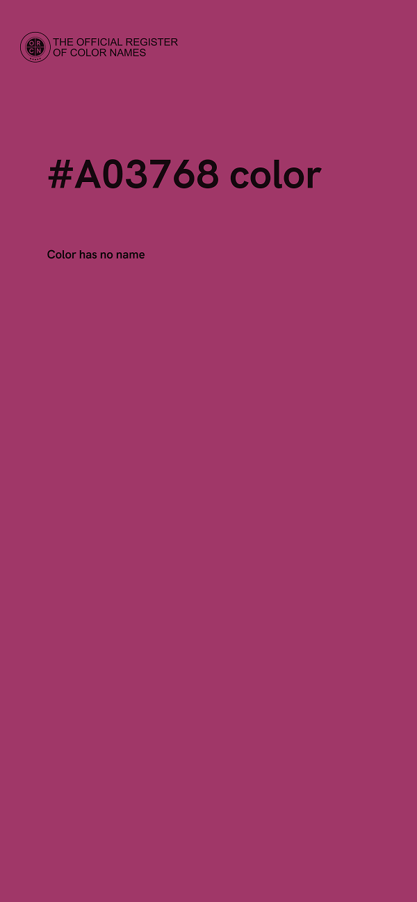 #A03768 color image