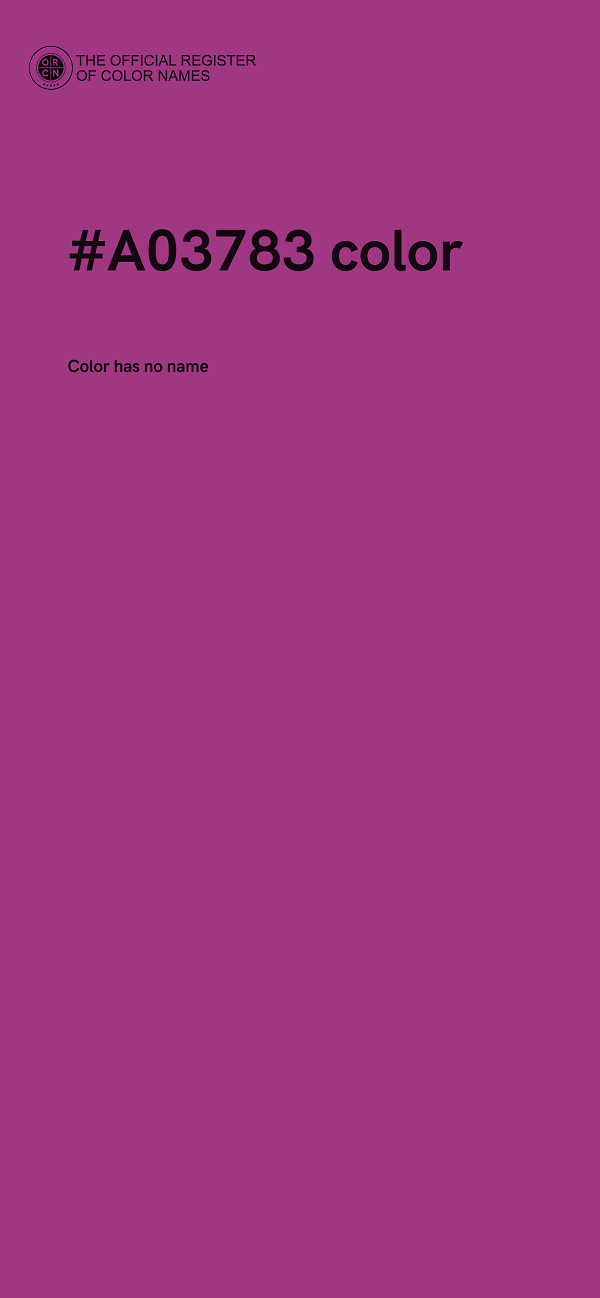 #A03783 color image