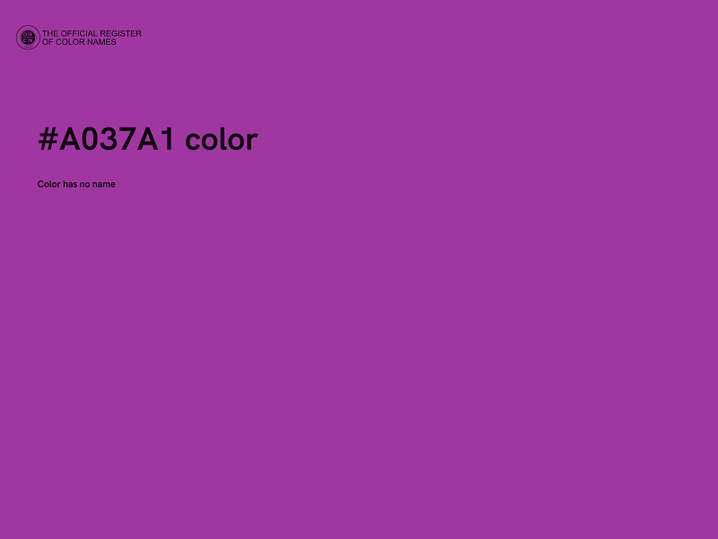 #A037A1 color image