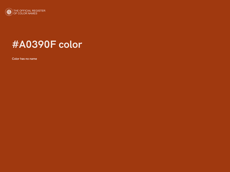 #A0390F color image